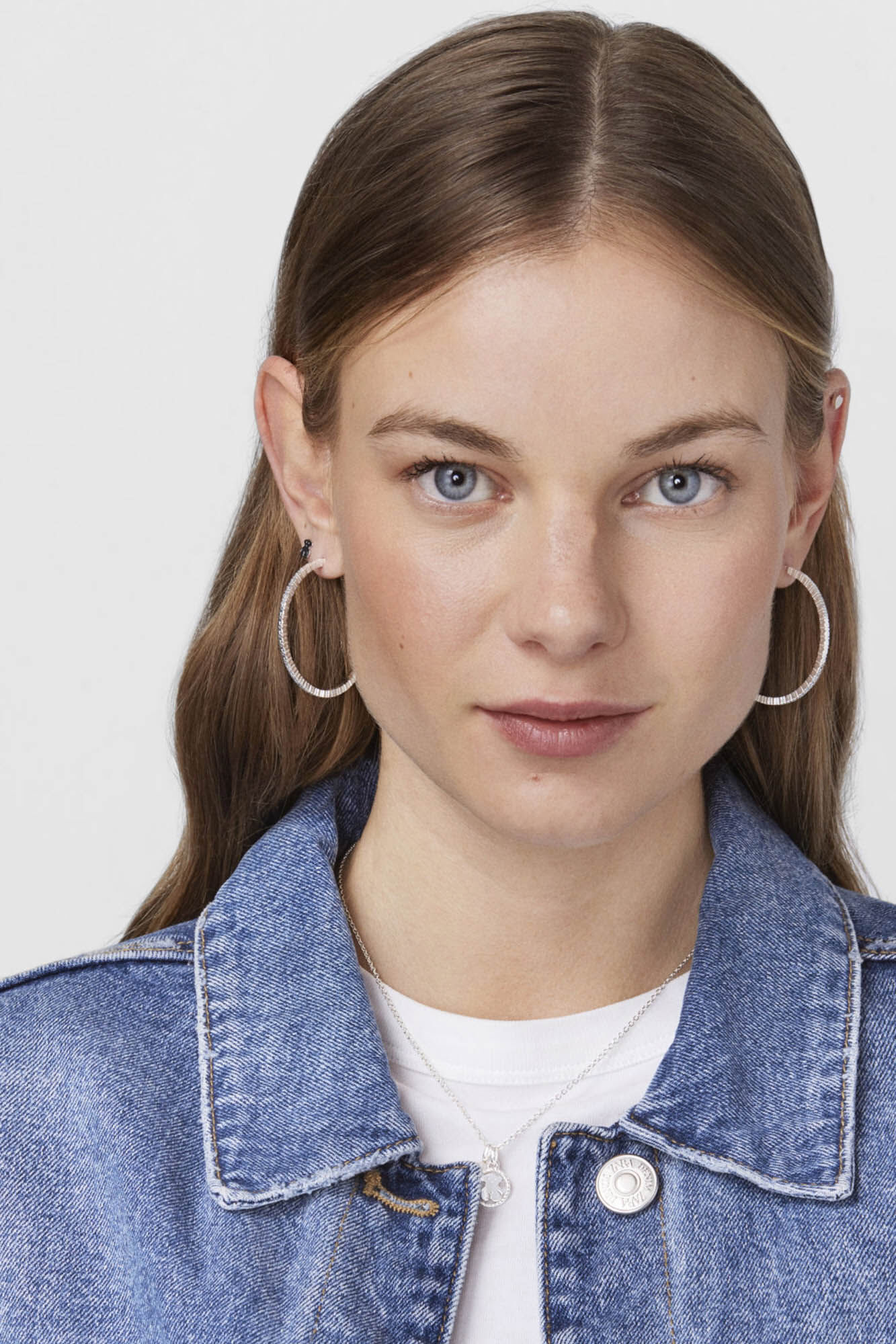 Tous Pendientes aro grandes de plata Gris