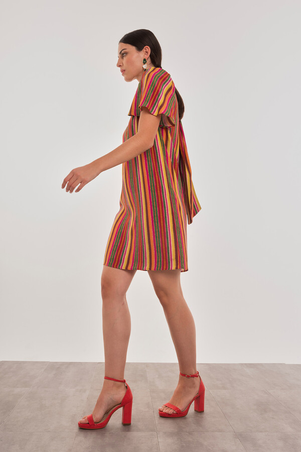 Cortefiel Short dress with short sleeves Multicolour
