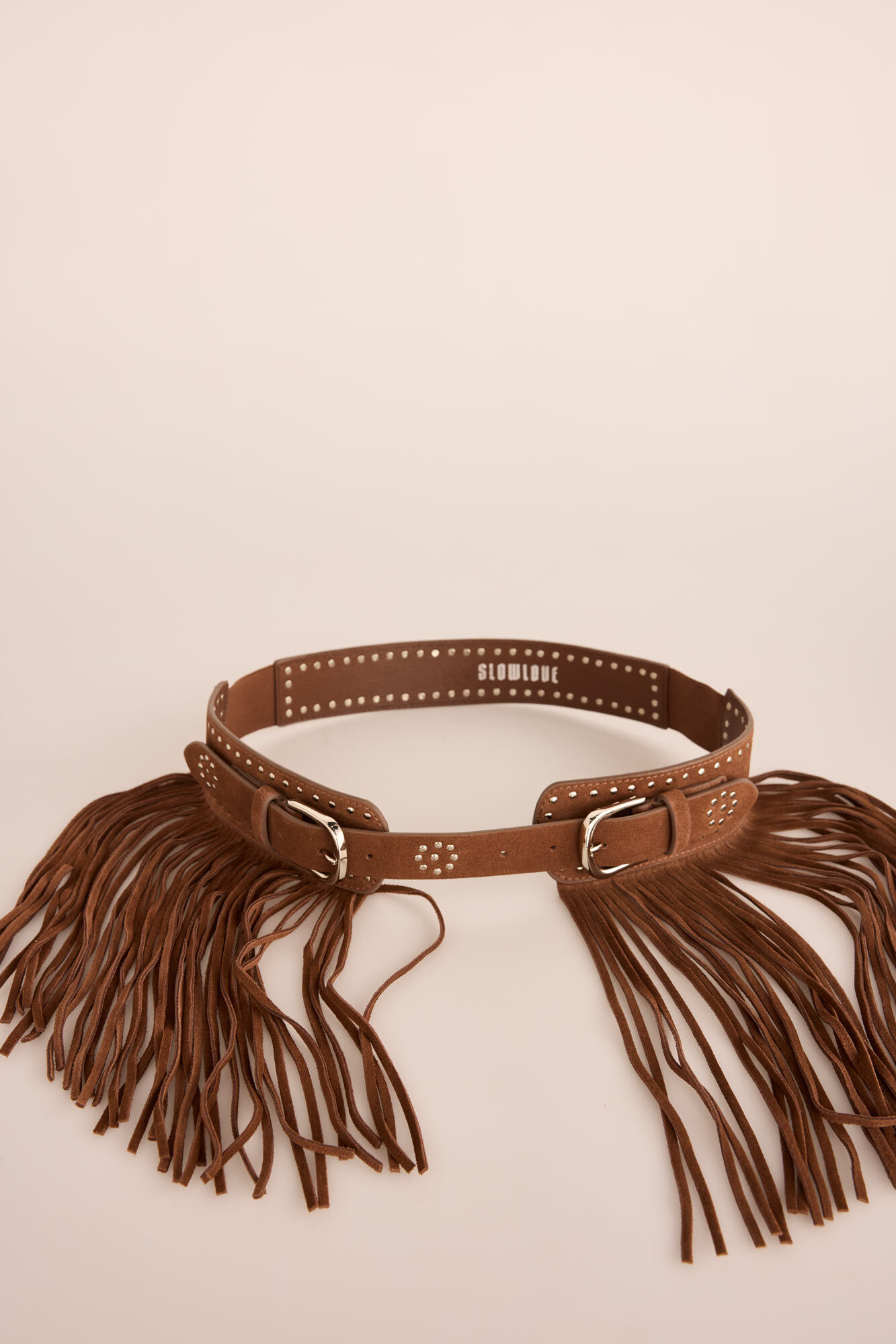 Slowlove Cintur&oacute;n high waist efecto piel Camel