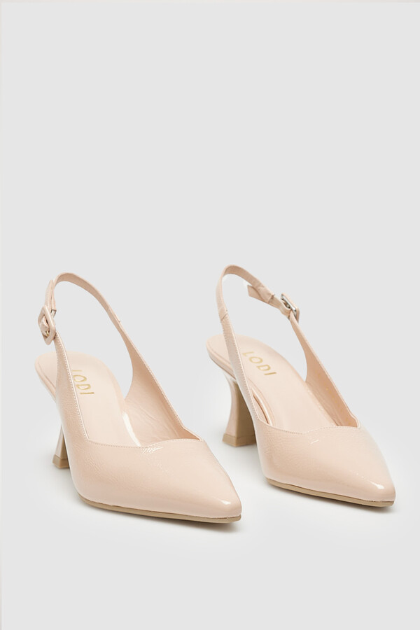 Cortefiel Leather slingback court shoe by LODI  Pink