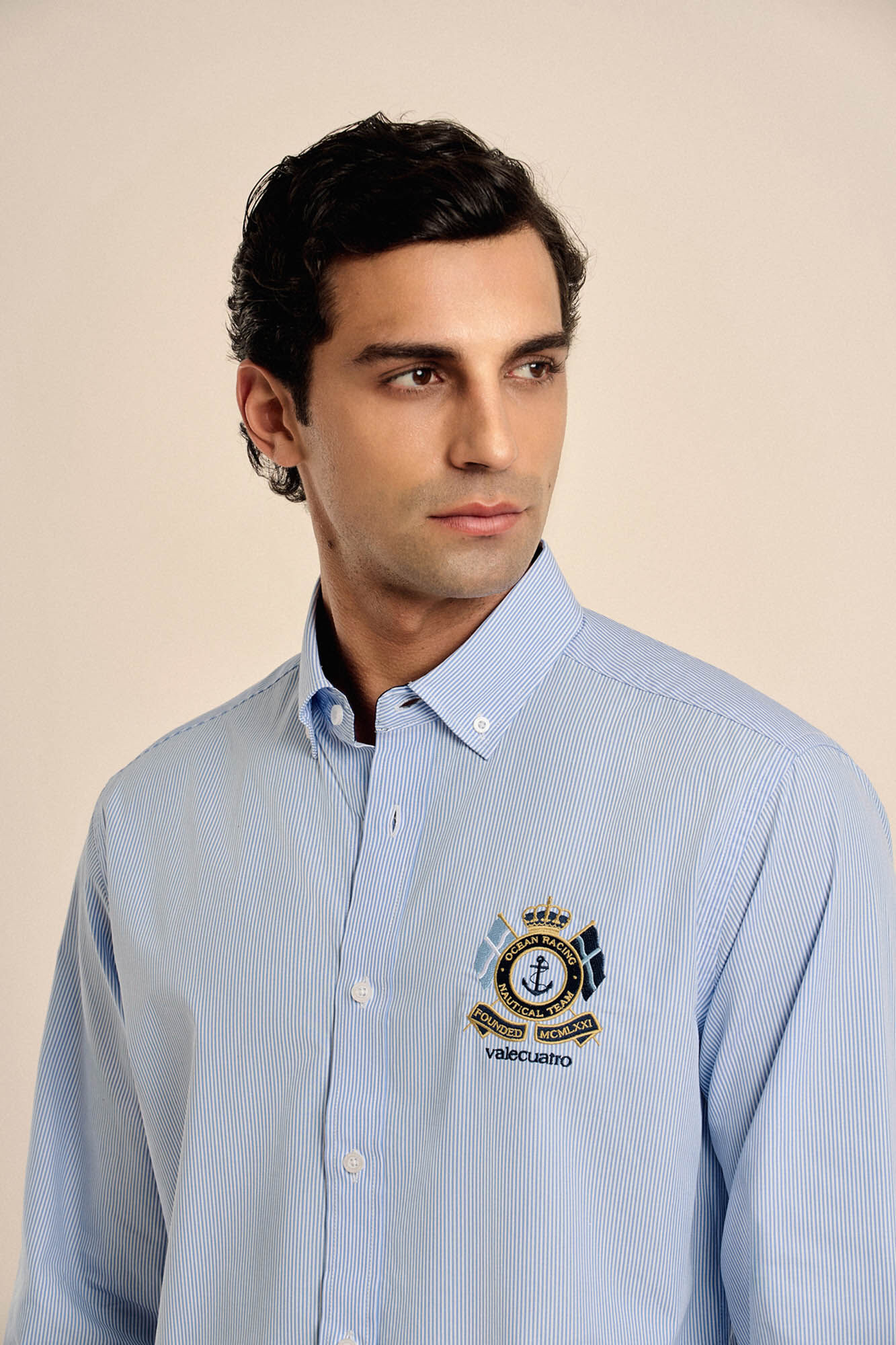 Valecuatro Camisa do escudo Azul