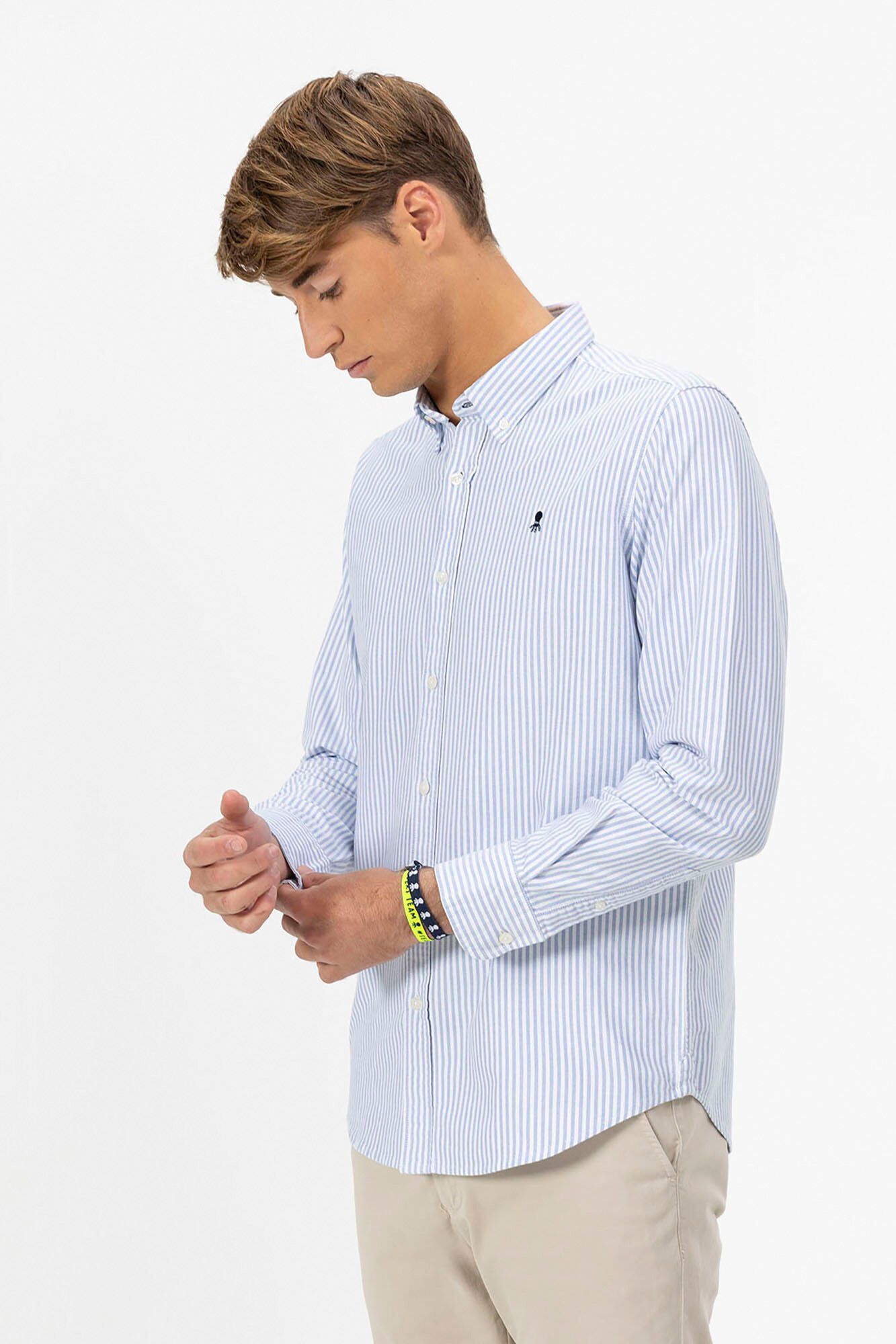 pedro del hierro Camisa oxford cuello botón rayas Gran oferta Ropa