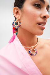 Lola Casademunt Pendientes joya de aro frontal Multicolor