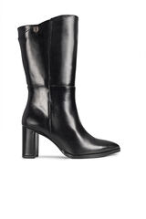 Cortefiel Agatha Leather Women's Heeled Boot  Black