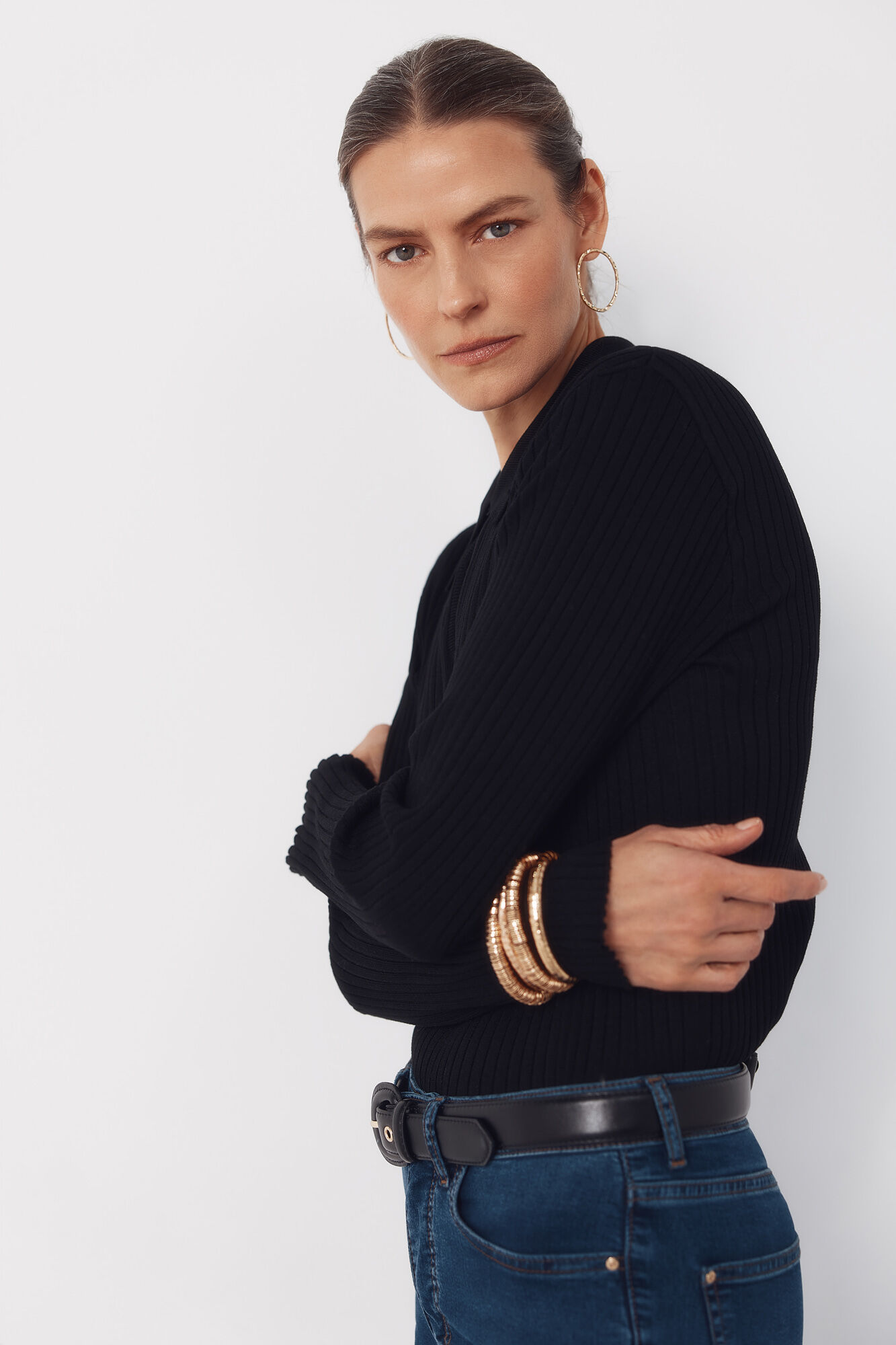 Cortefiel Jersey polo l&aacute;grima Negro