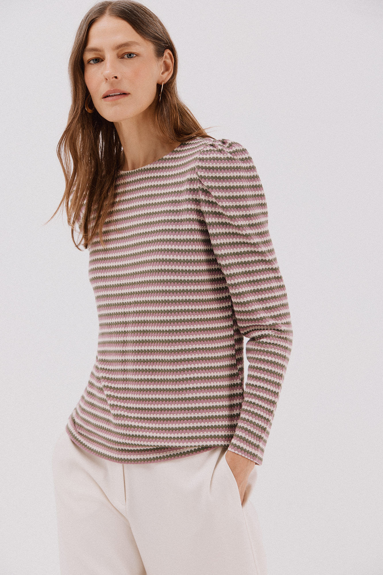 Cortefiel Top estructura rayas multicolor