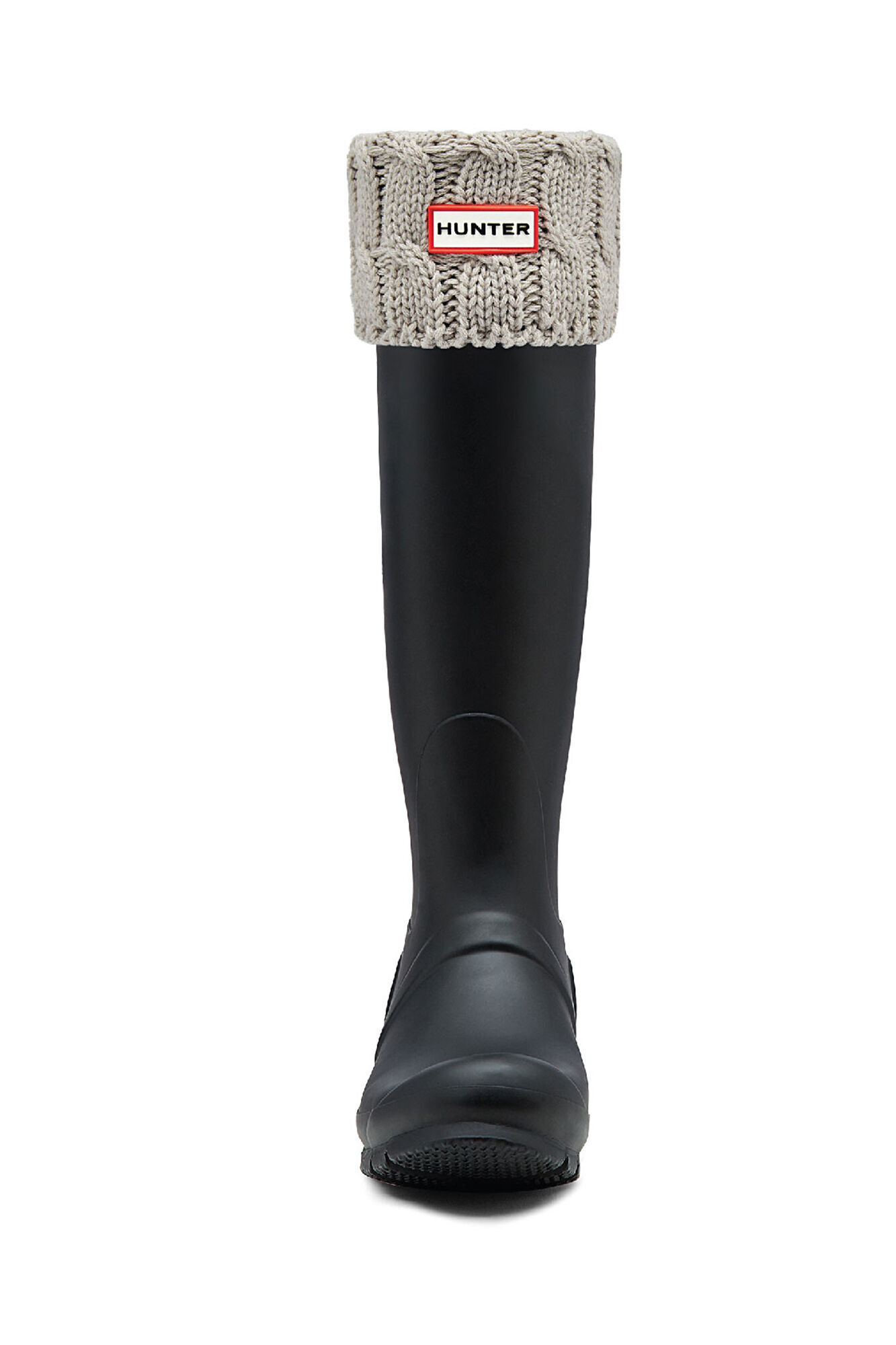 Hunter Calcetin stitch cable tall boot sock Beige
