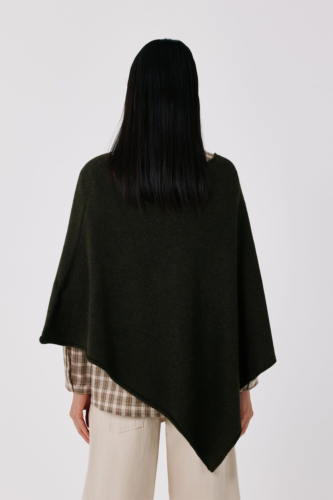 Cortefiel Poncho tacto suave Kaki