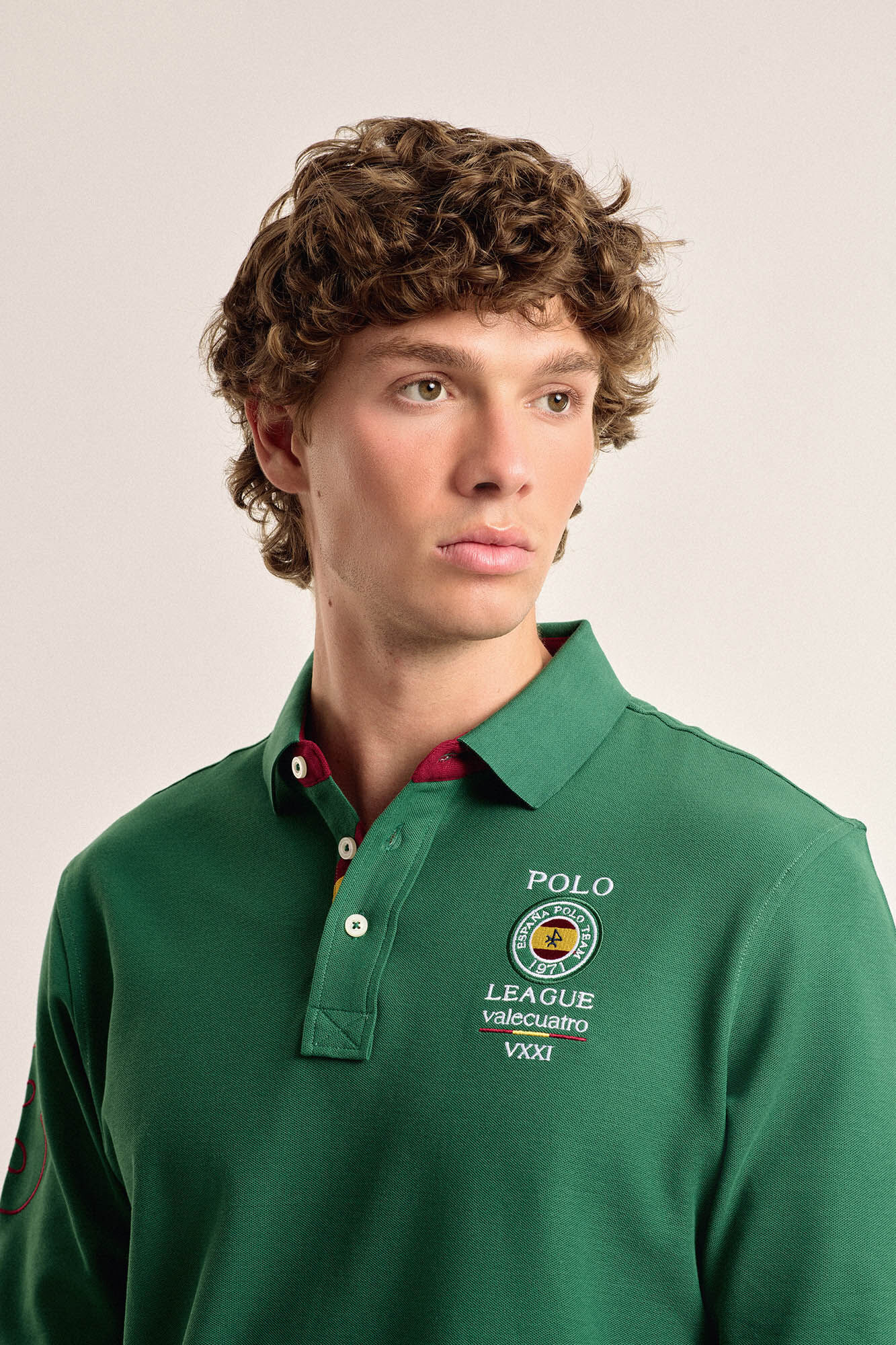 Valecuatro P&oacute;lo Valecuatro masculino com escudo espanhol verde intenso Verde