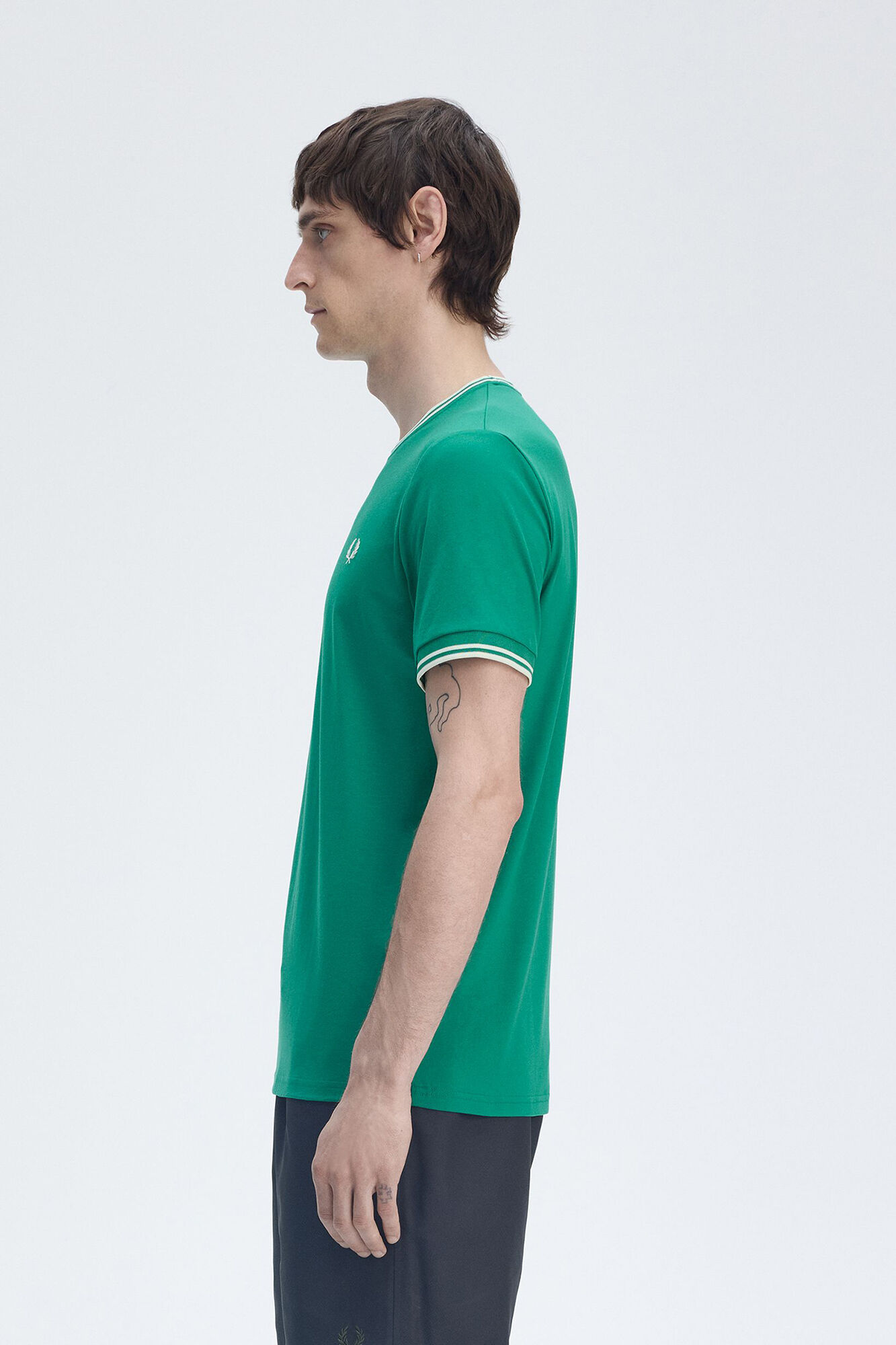 Fred Perry T-shirt masculina de manga curta  Verde