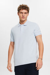 Cortefiel Slim-fit cotton piqué polo shirt with short sleeves Blue