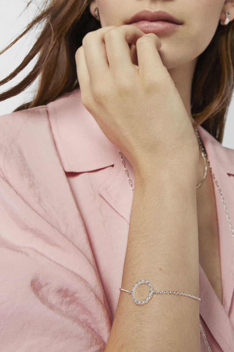 Straight silver disc bracelet | Women\'s accessories | Pedro del Hierro