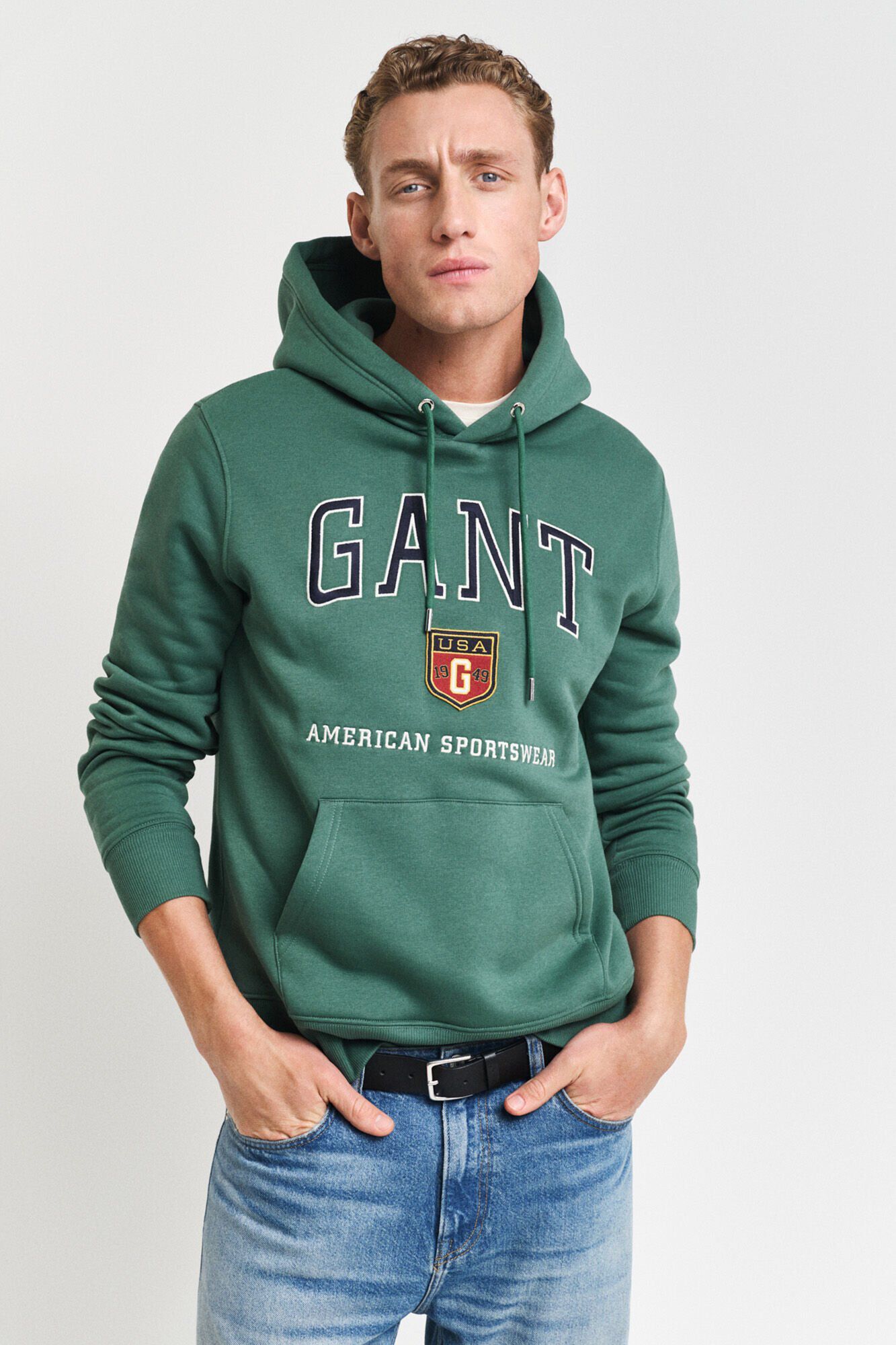 Gant Sweatshirt com logo Verde