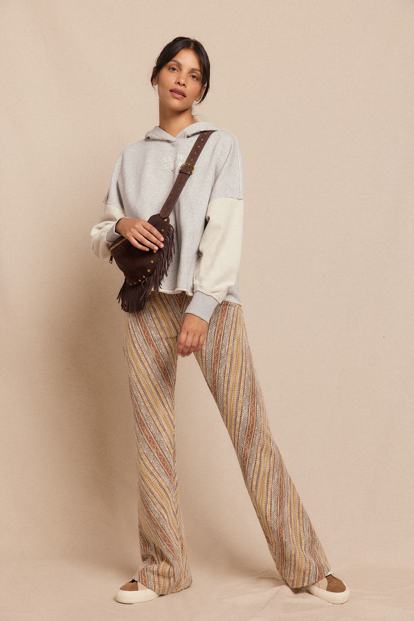 Slowlove Sweatshirt capuz Cinzento