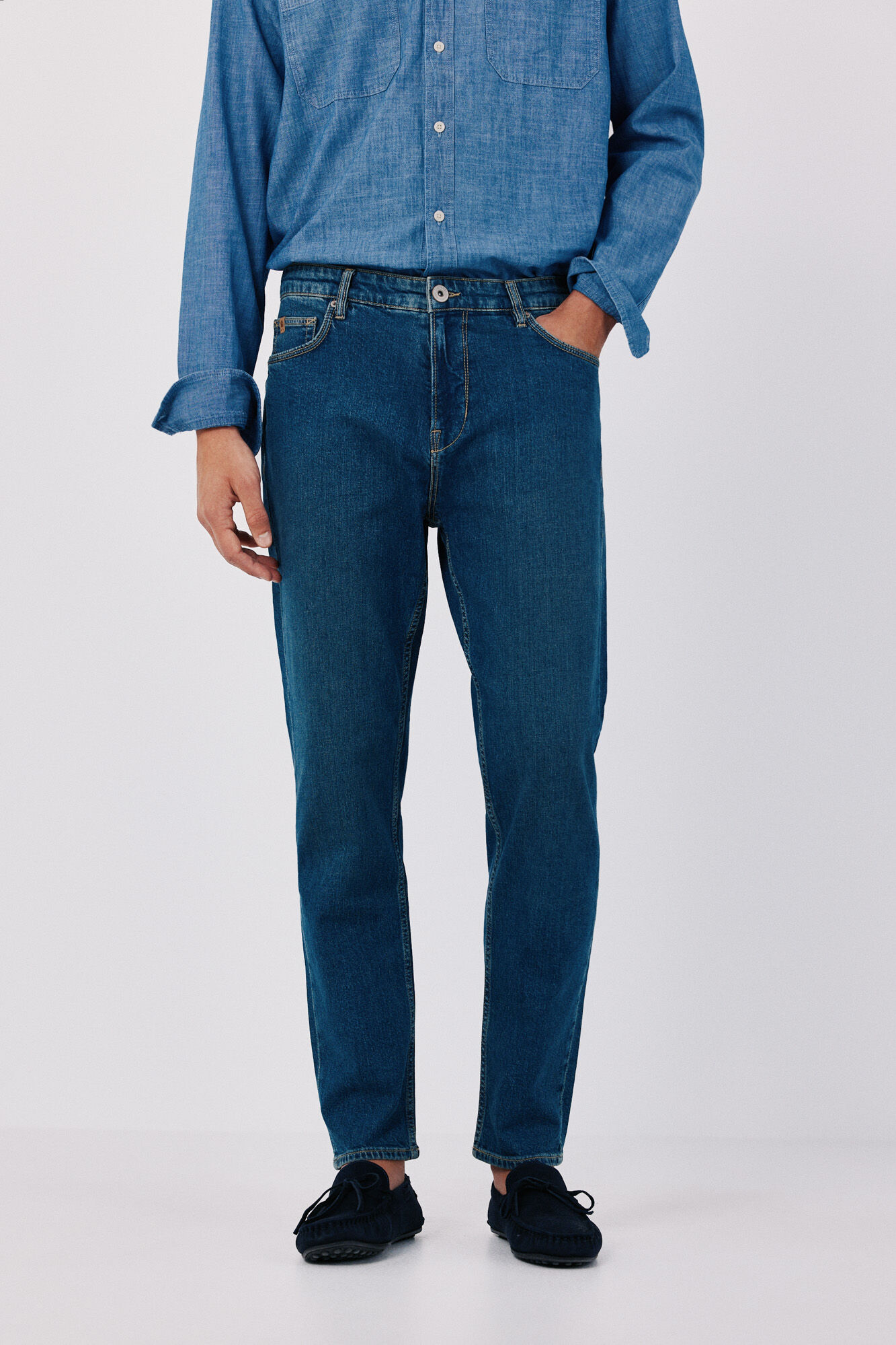 Cortefiel Lightweight slim tapered jeans