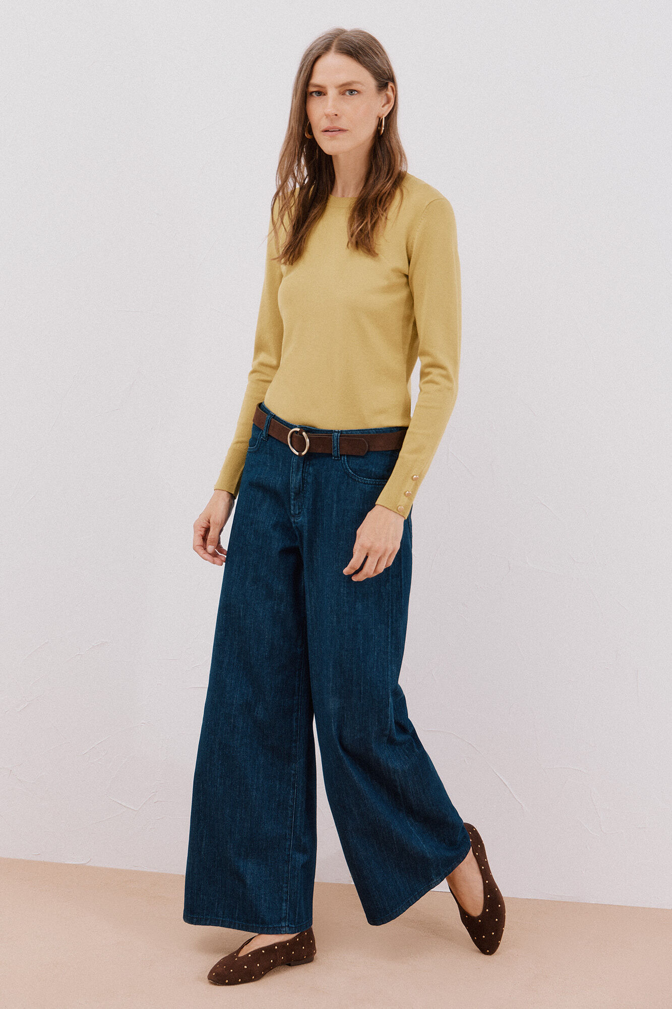 Cortefiel Long palazzo jeans 