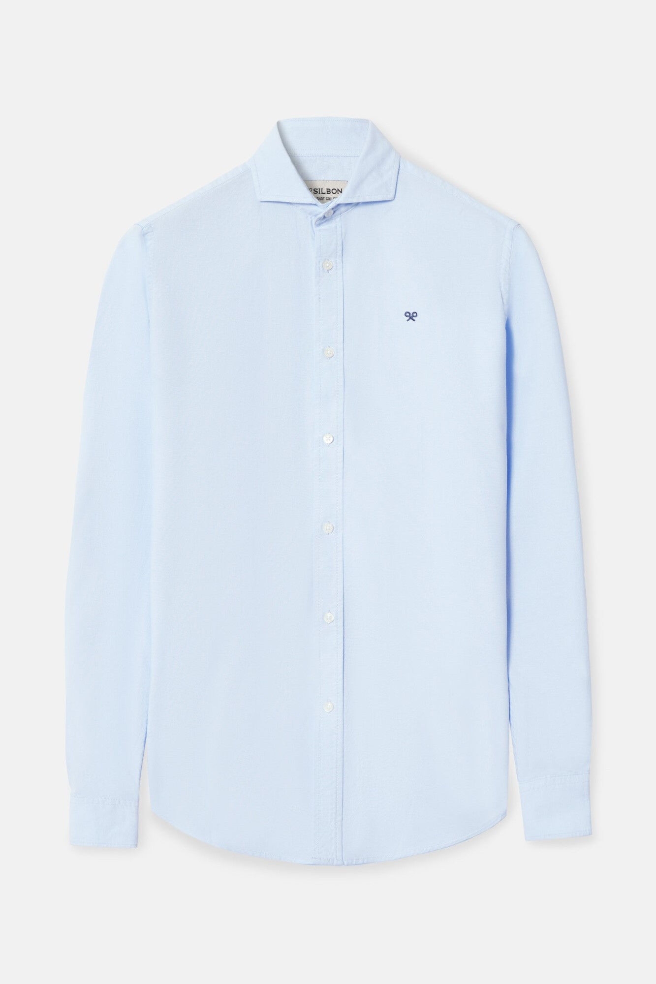 Silbon Camisa sport oxford cutaway Azul