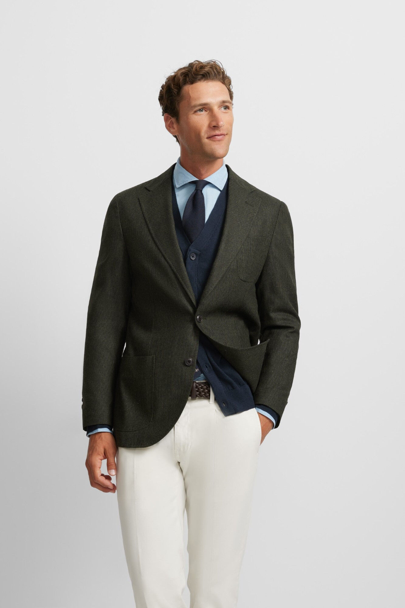 Silbon Houndstooth blazer Green