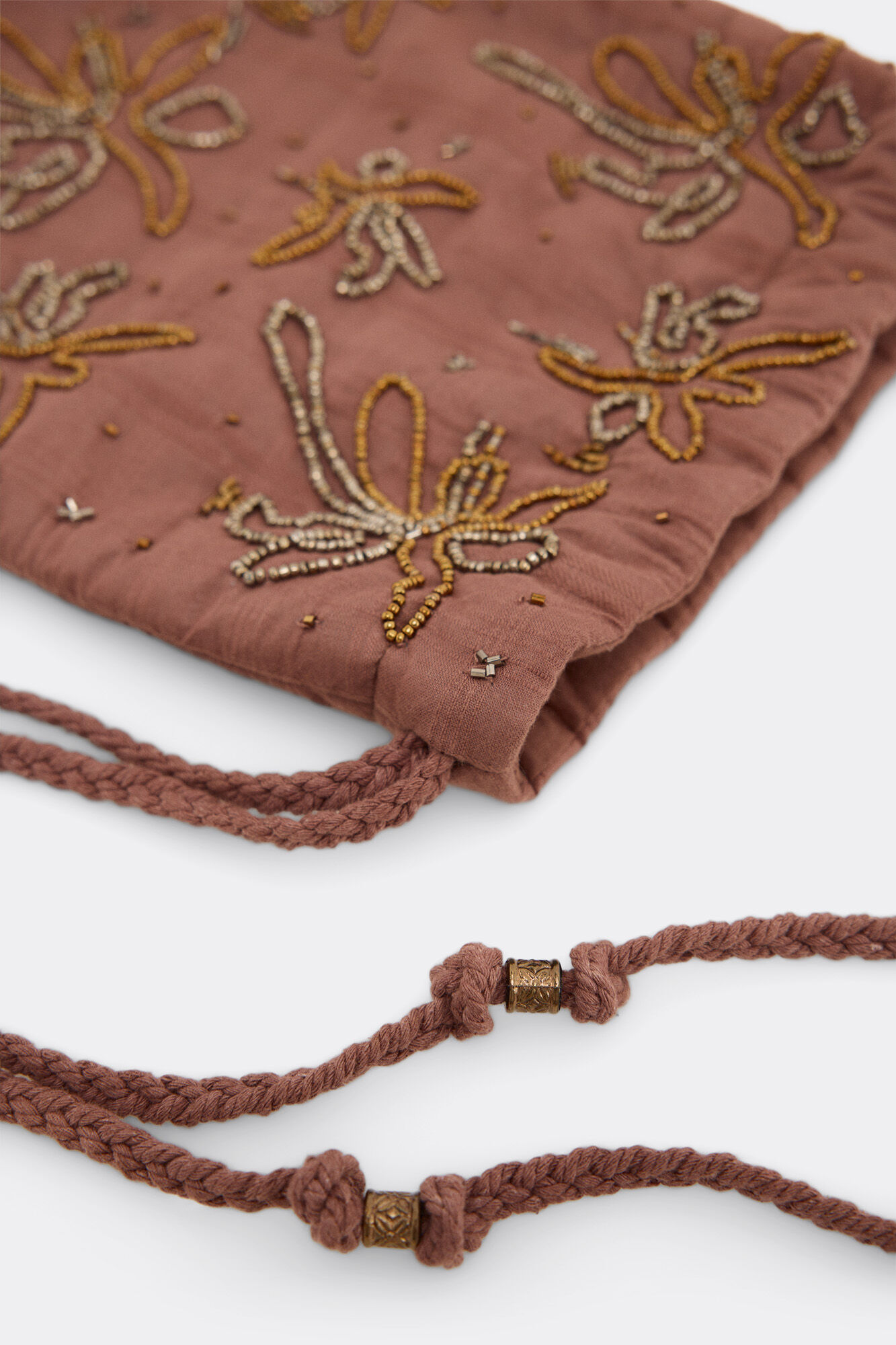 Slowlove Bolso saco estampado floral Rosa