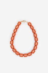 Cortefiel Collar resina color Naranja