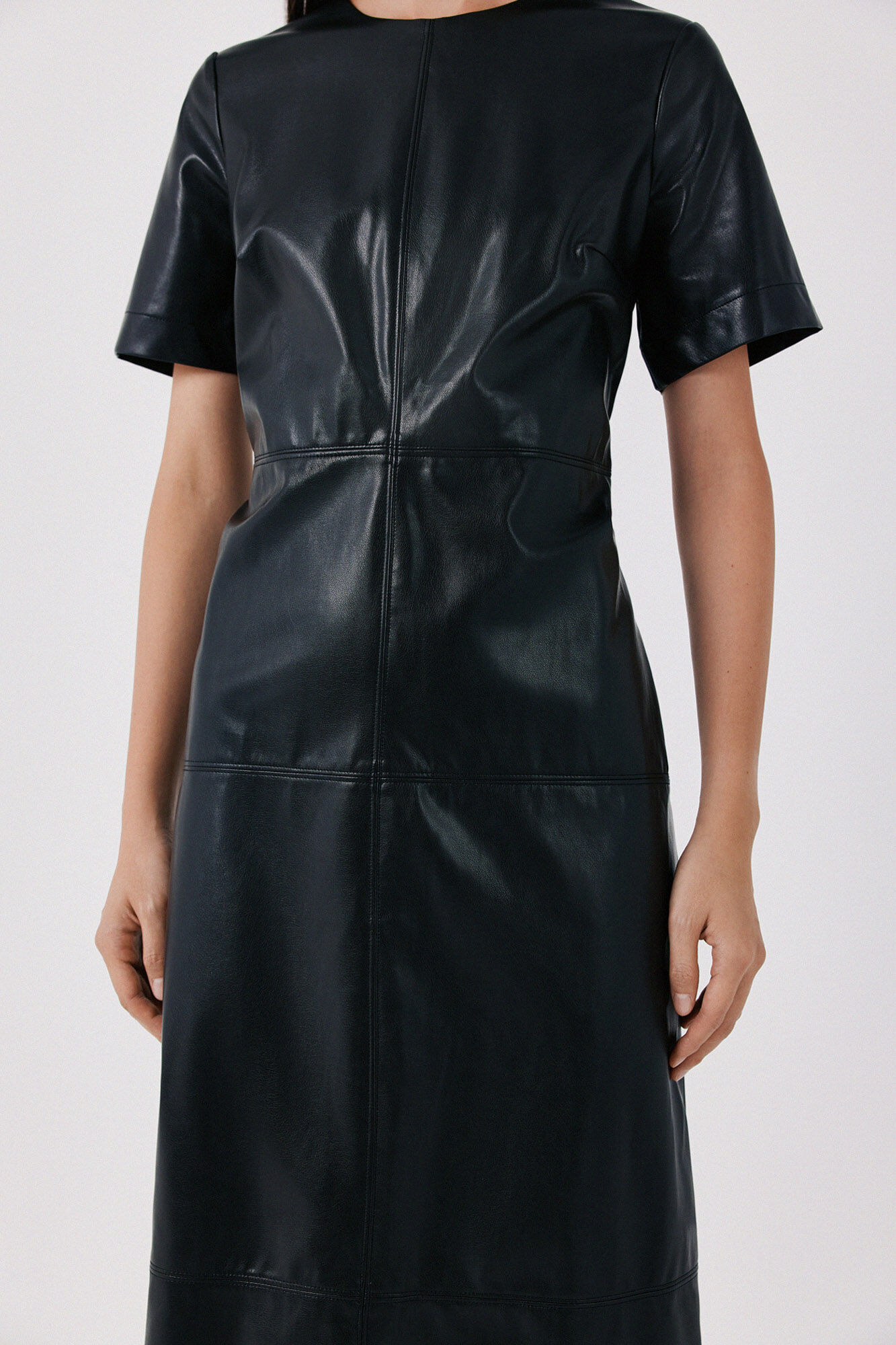 Cortefiel Faux leather dress