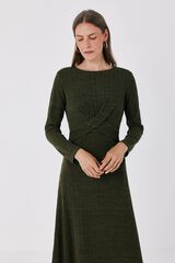 Cortefiel Knot waist dress Kaki
