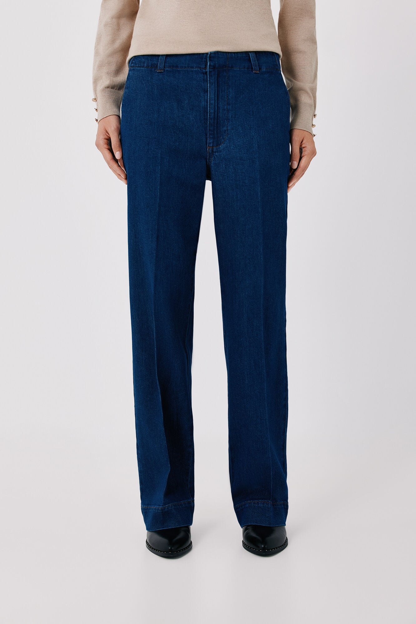 Cortefiel Straight formal jeans Blue