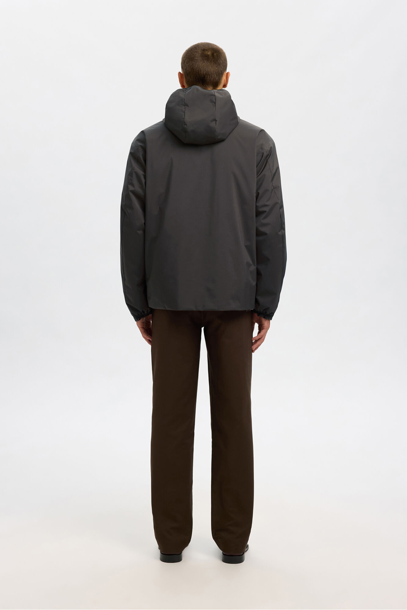 Selected Blus&atilde;o t&eacute;cnica resistente &agrave; &aacute;gua  Cinzento