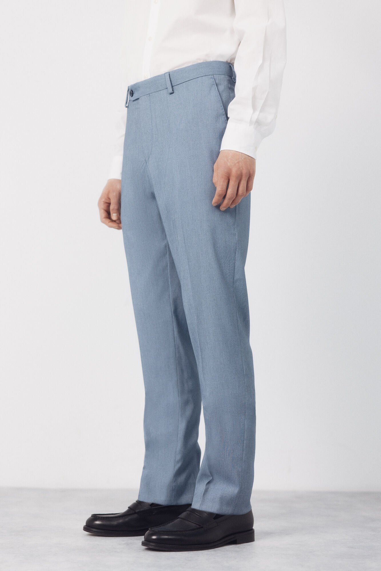 Cortefiel Cal&ccedil;as serrilhadas azuis do s&eacute;culo XXI Azul