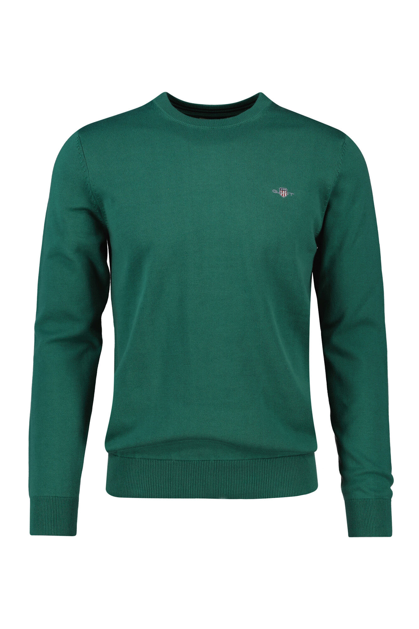 Gant Jersey cl&aacute;sico de algod&oacute;n con cuello redondo Verde