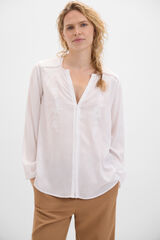 Cortefiel Blusa romántica bordada White