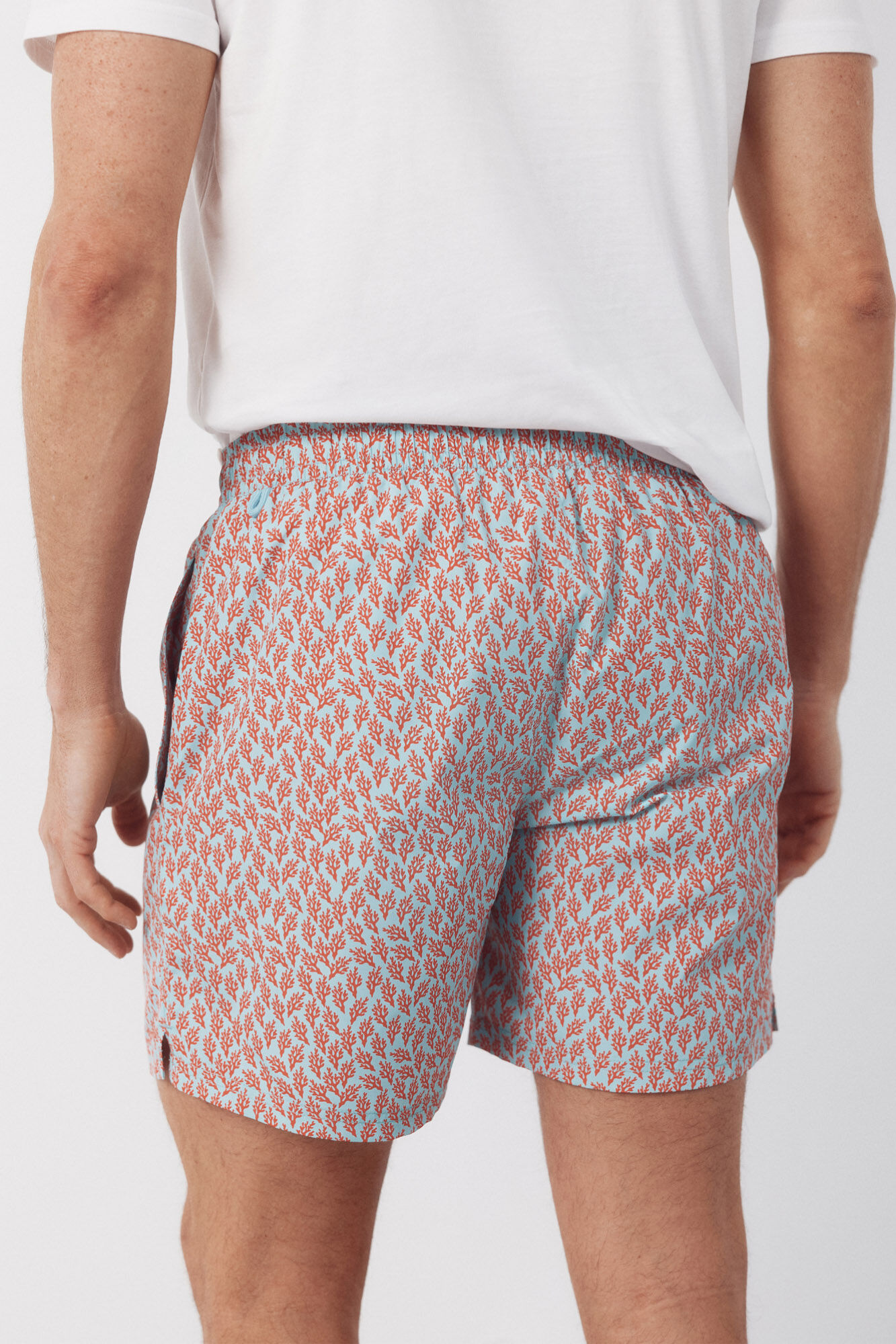 Cortefiel Printed small algae swimwear Blue