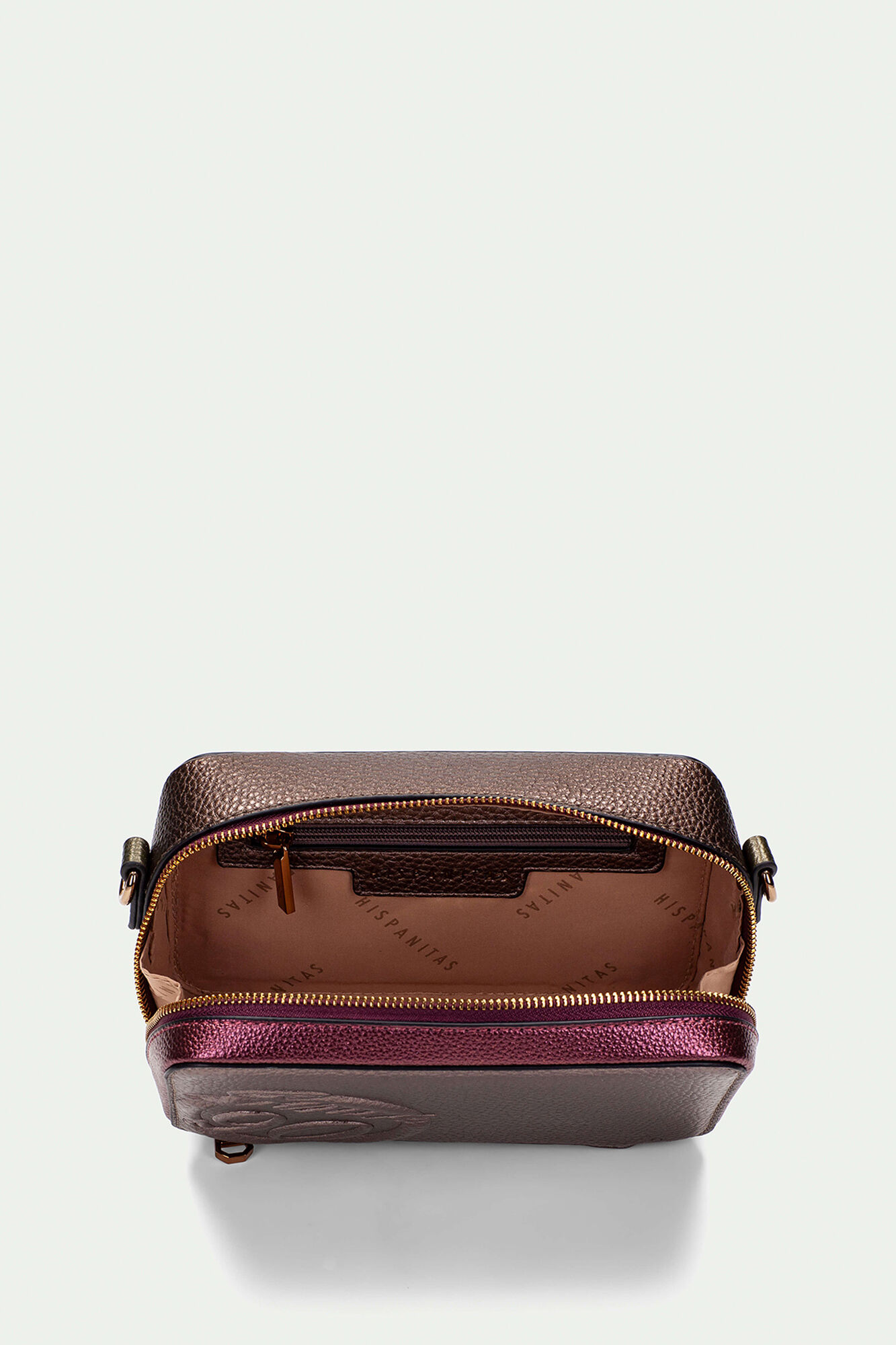 Hispanitas Desde 90 bolsa de mala de tiracolo com fecho-&eacute;clair Castanho