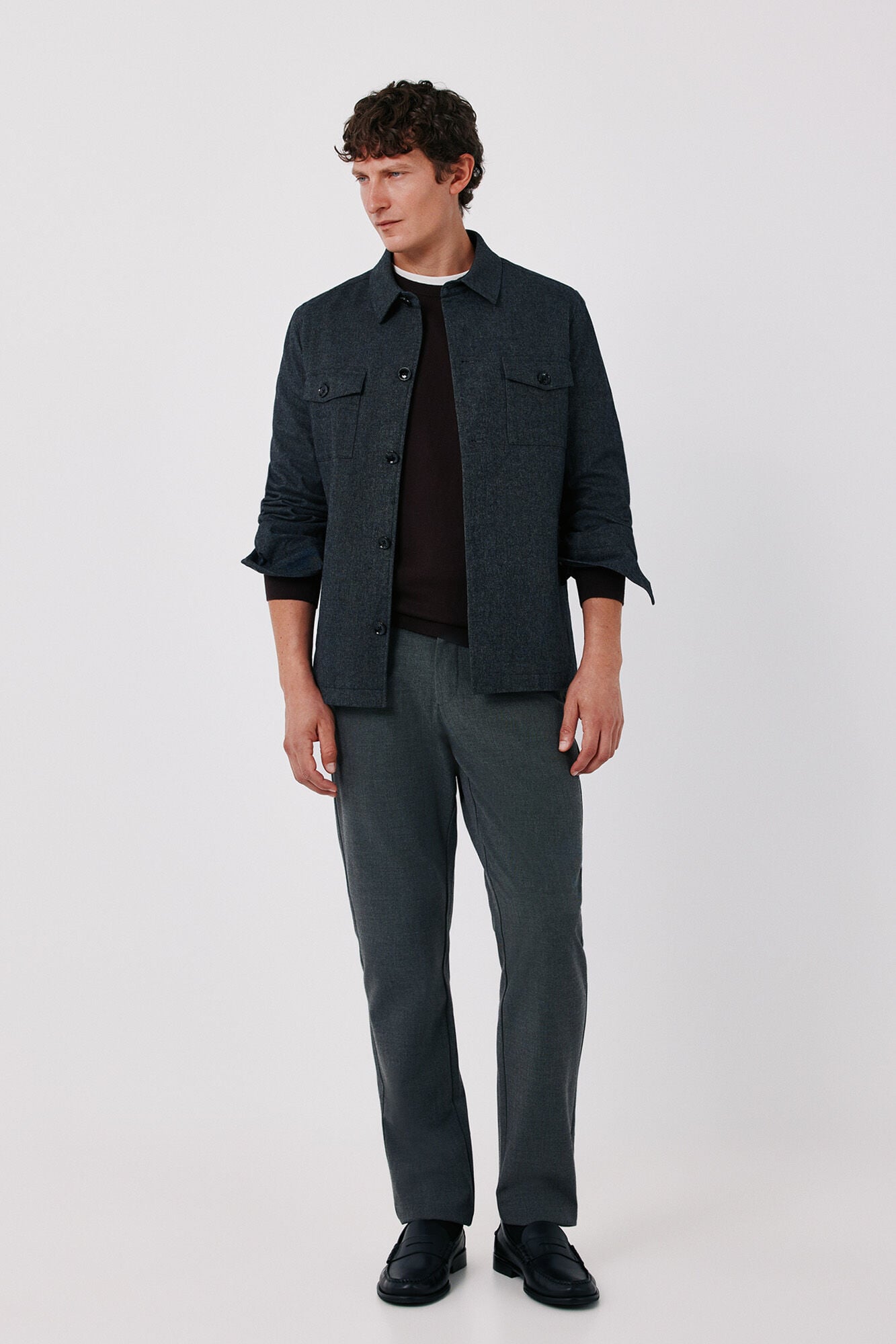 Cortefiel Grey wool worker