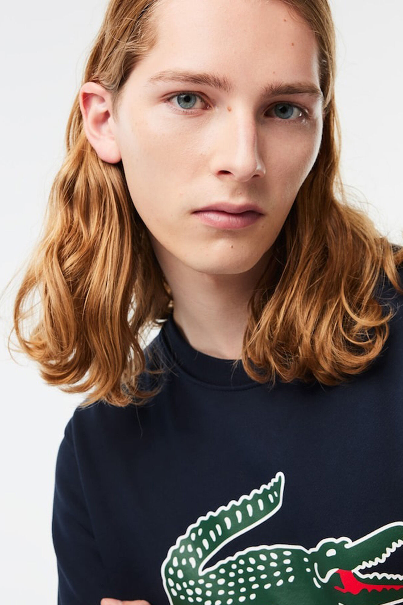 Lacoste Sweatshirt Lacoste de corte cl&aacute;ssico em felpa de algod&atilde;o