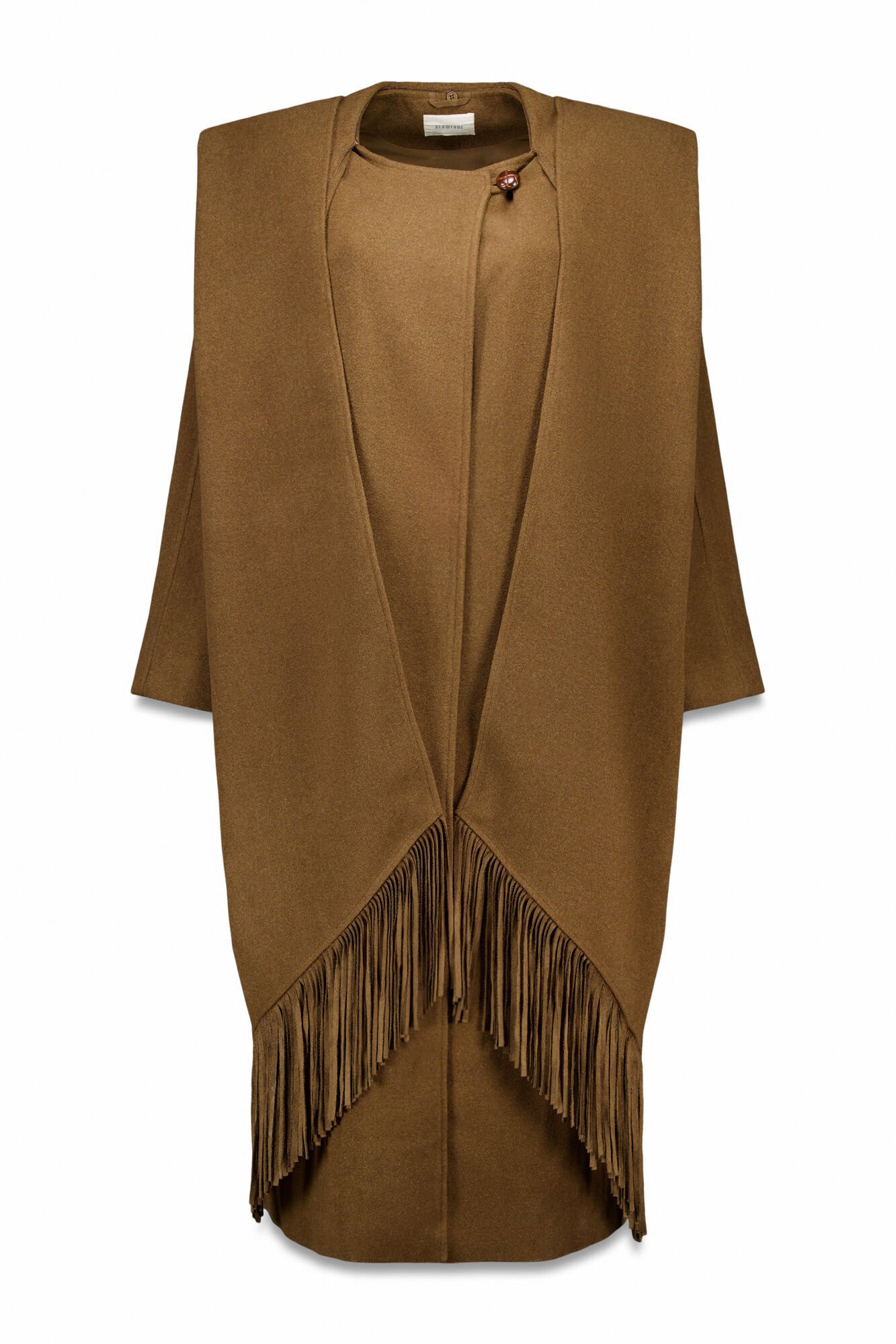 Slowlove Abrigo largo bufanda Kaki