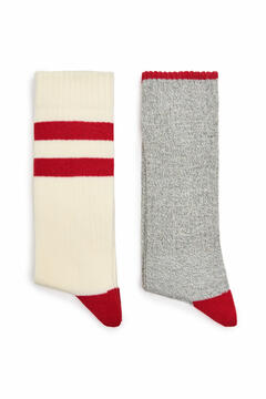 Cortefiel 2-pack cotton socks Grey