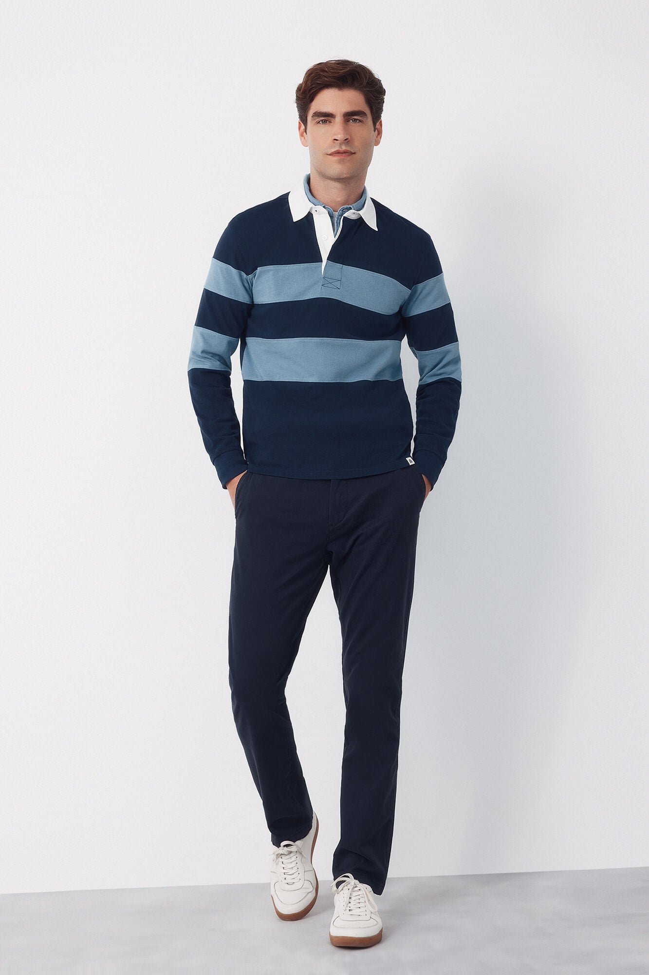 Cortefiel Rugby shirt  Navy