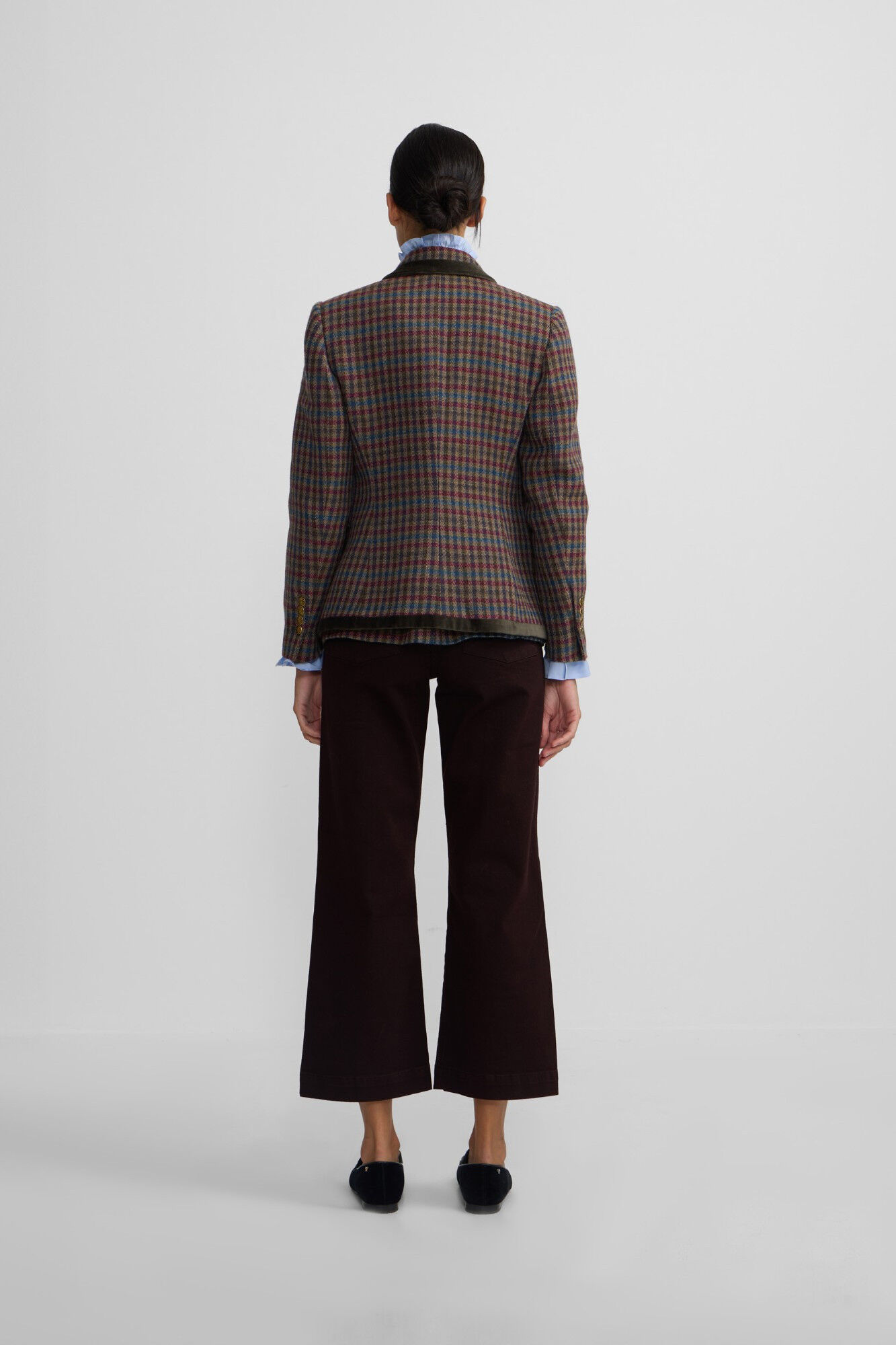 Silbon Blazer cl&aacute;ssico xadrez trespassado Verde