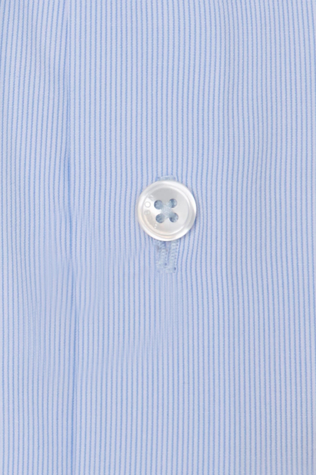 Silbon Camisa de vestir mini riscas punho simples Azul