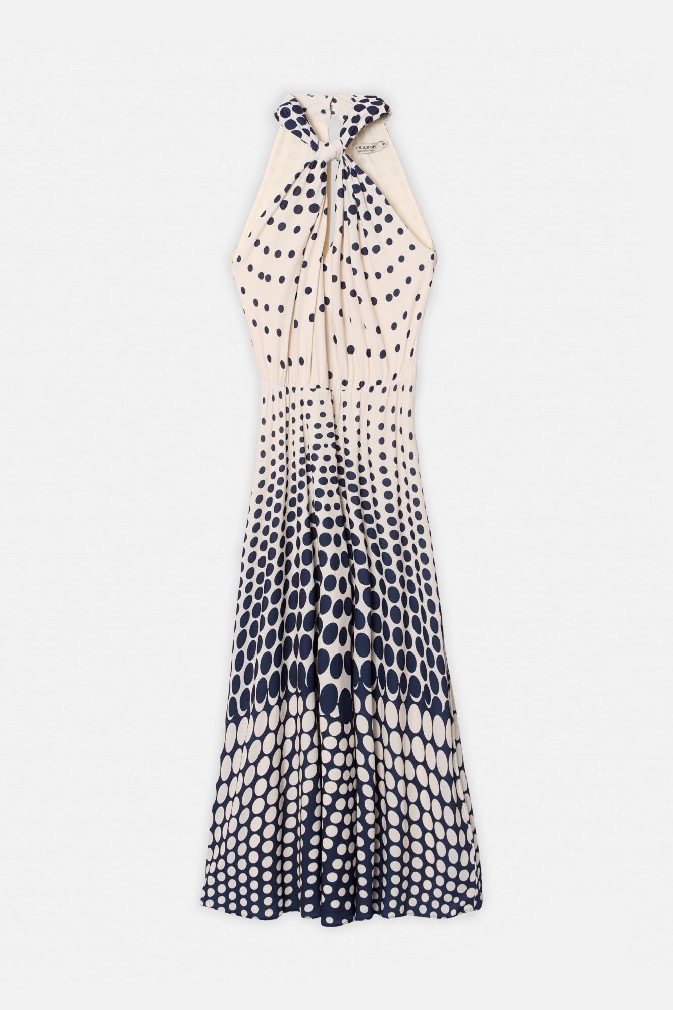 Silbon Vestido largo punto Estampado azul