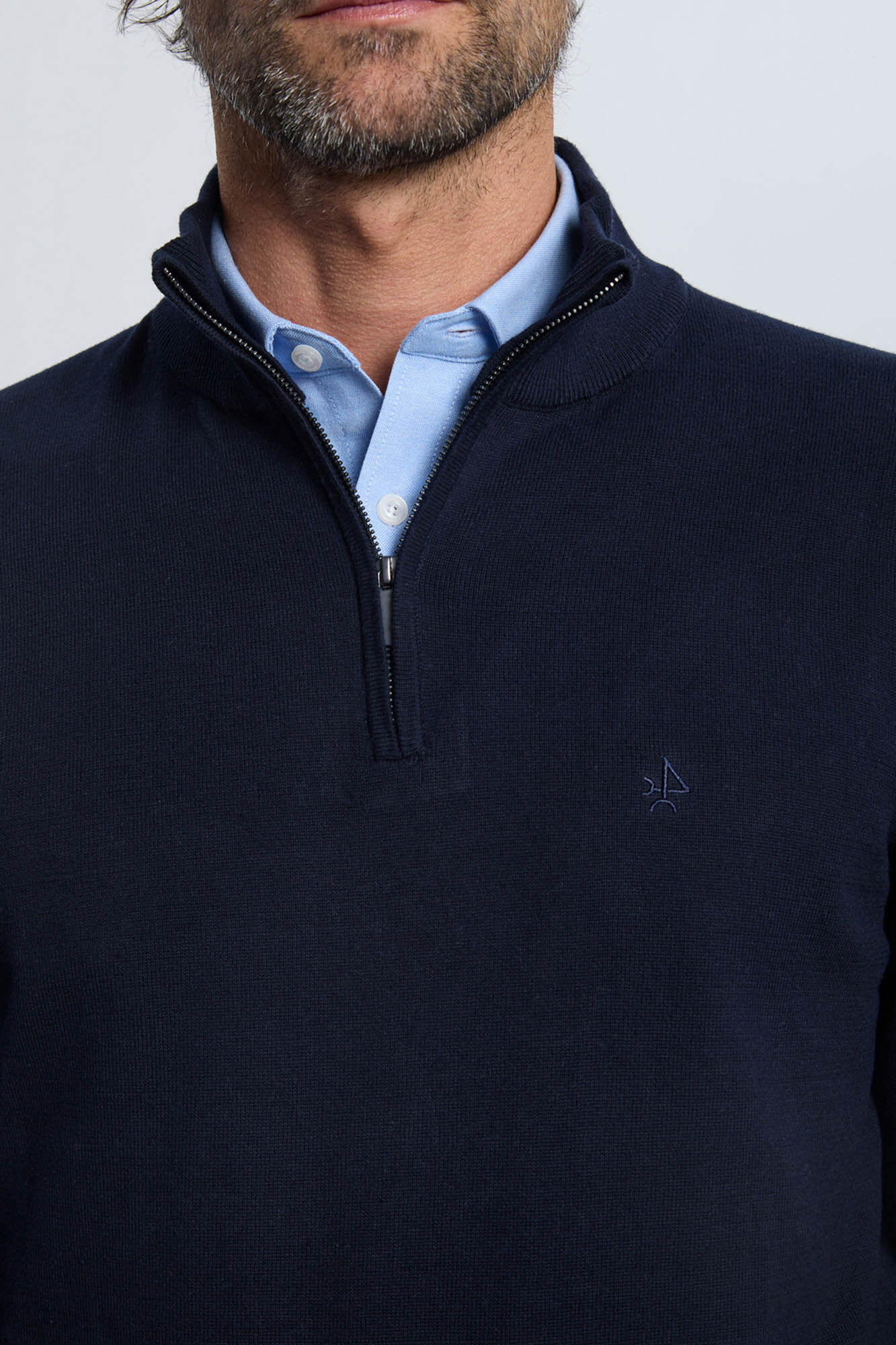 Valecuatro Camisola azul marinho com meia fecho-&eacute;clair Azul