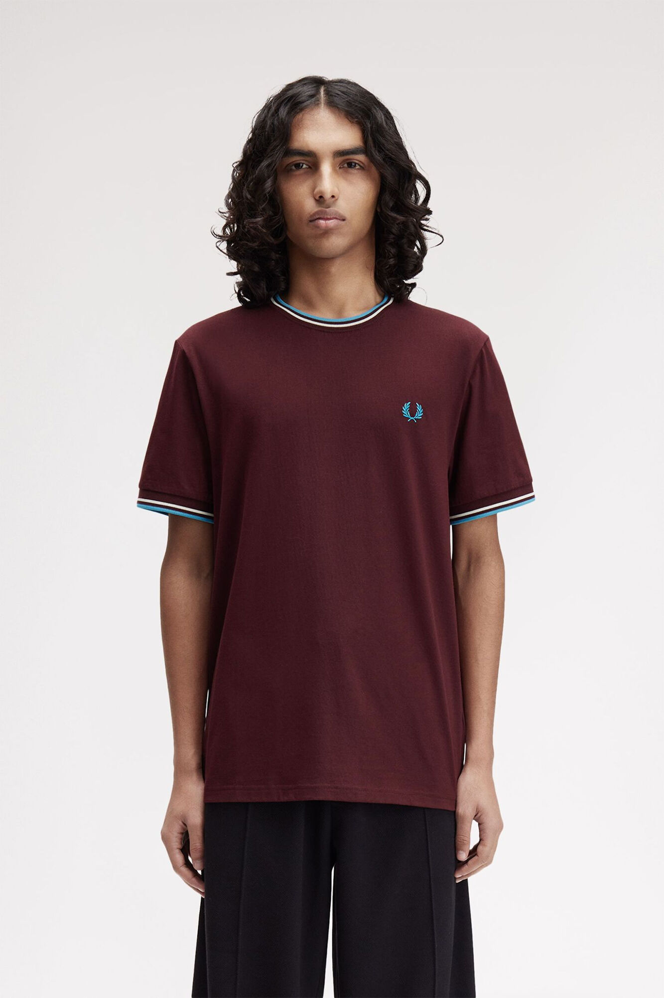 Fred Perry T-shirt masculina de manga curta 