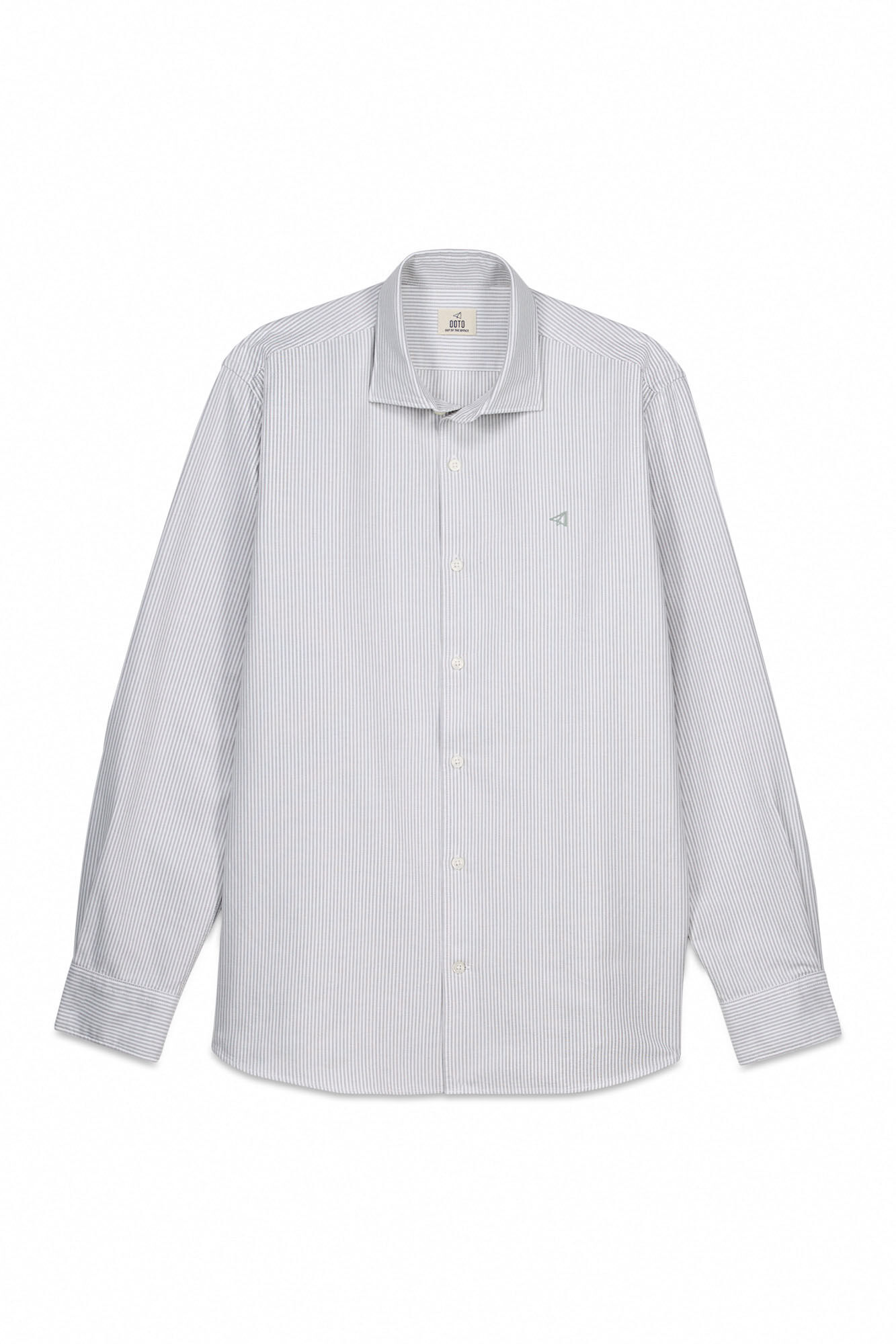 OOTO Camisa oxford riscas Verde