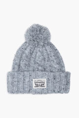 Cortefiel Gorro Backpatch Pom  Cinzento