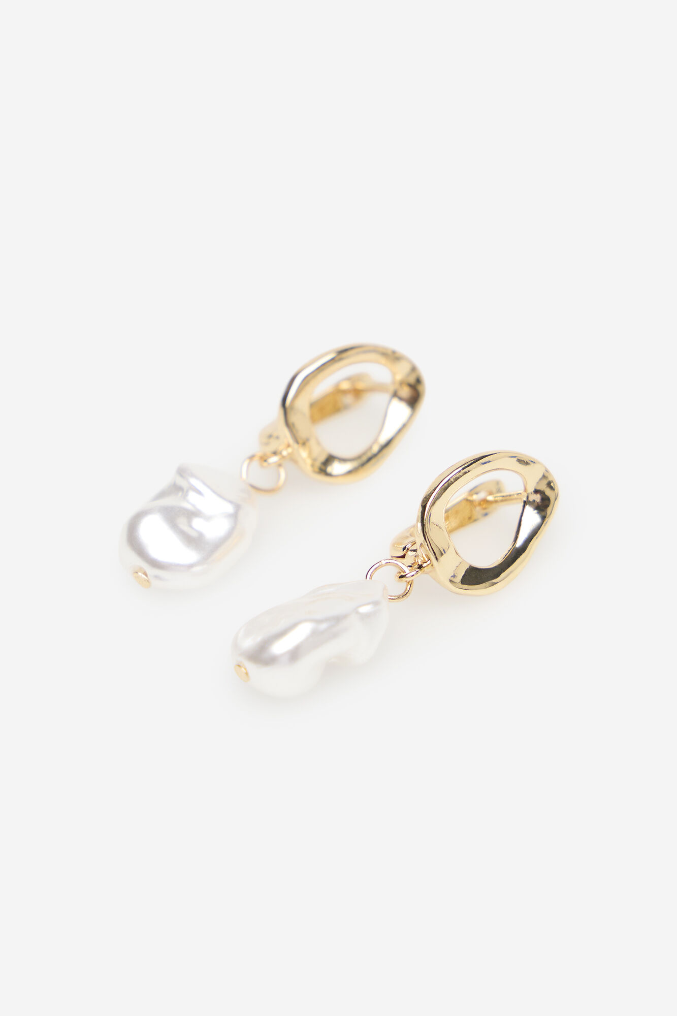 Cortefiel Pendientes colgantes perlas Amarillo
