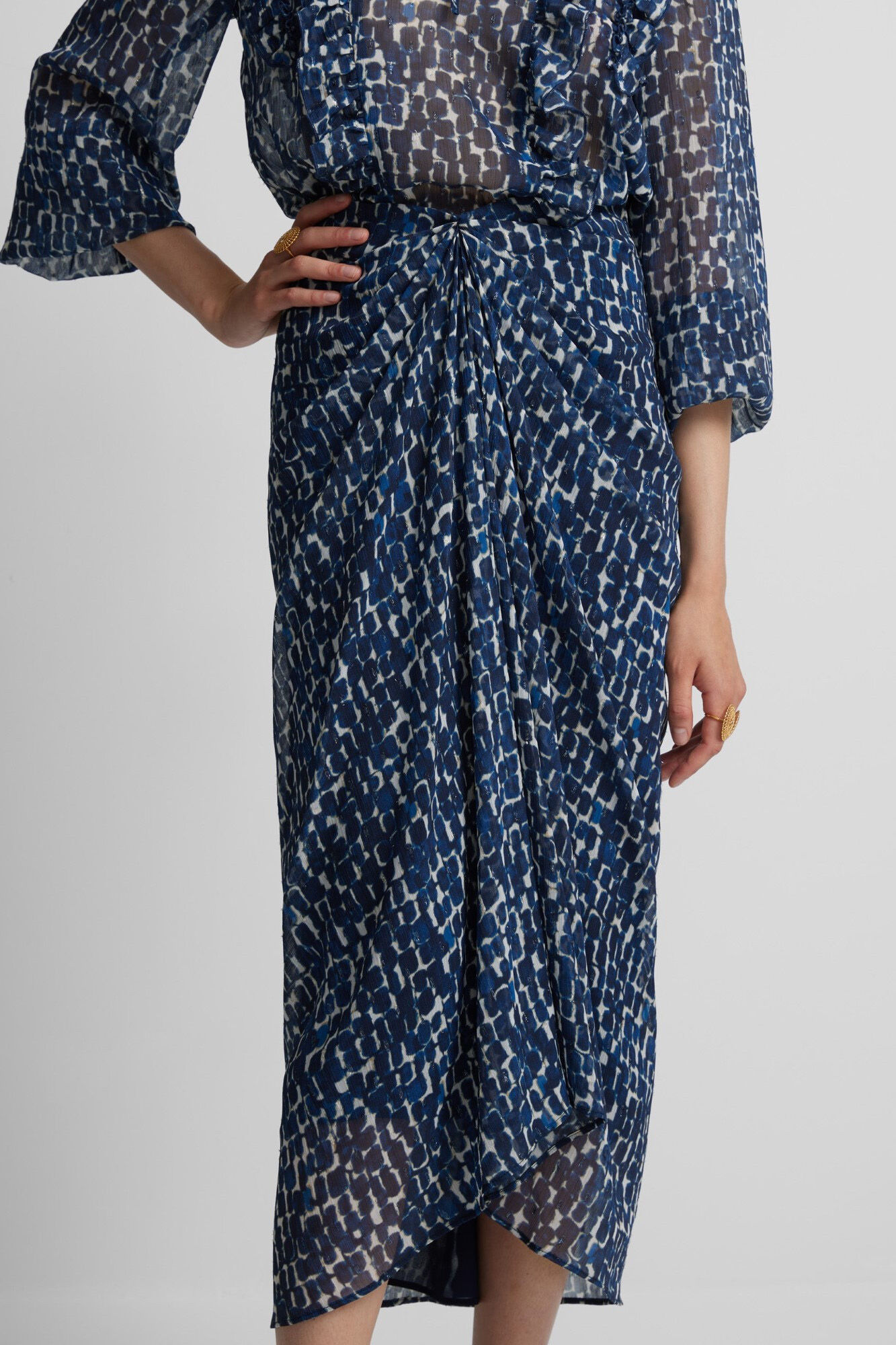 Silbon Falda drapeada estampado Azul