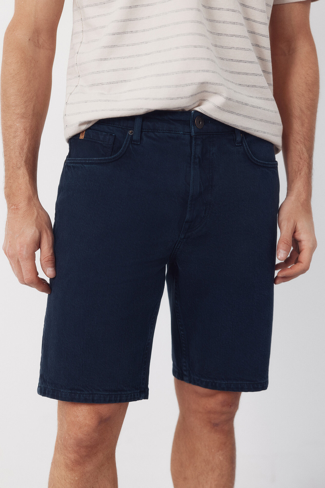 Cortefiel Regular color denim Bermuda shorts