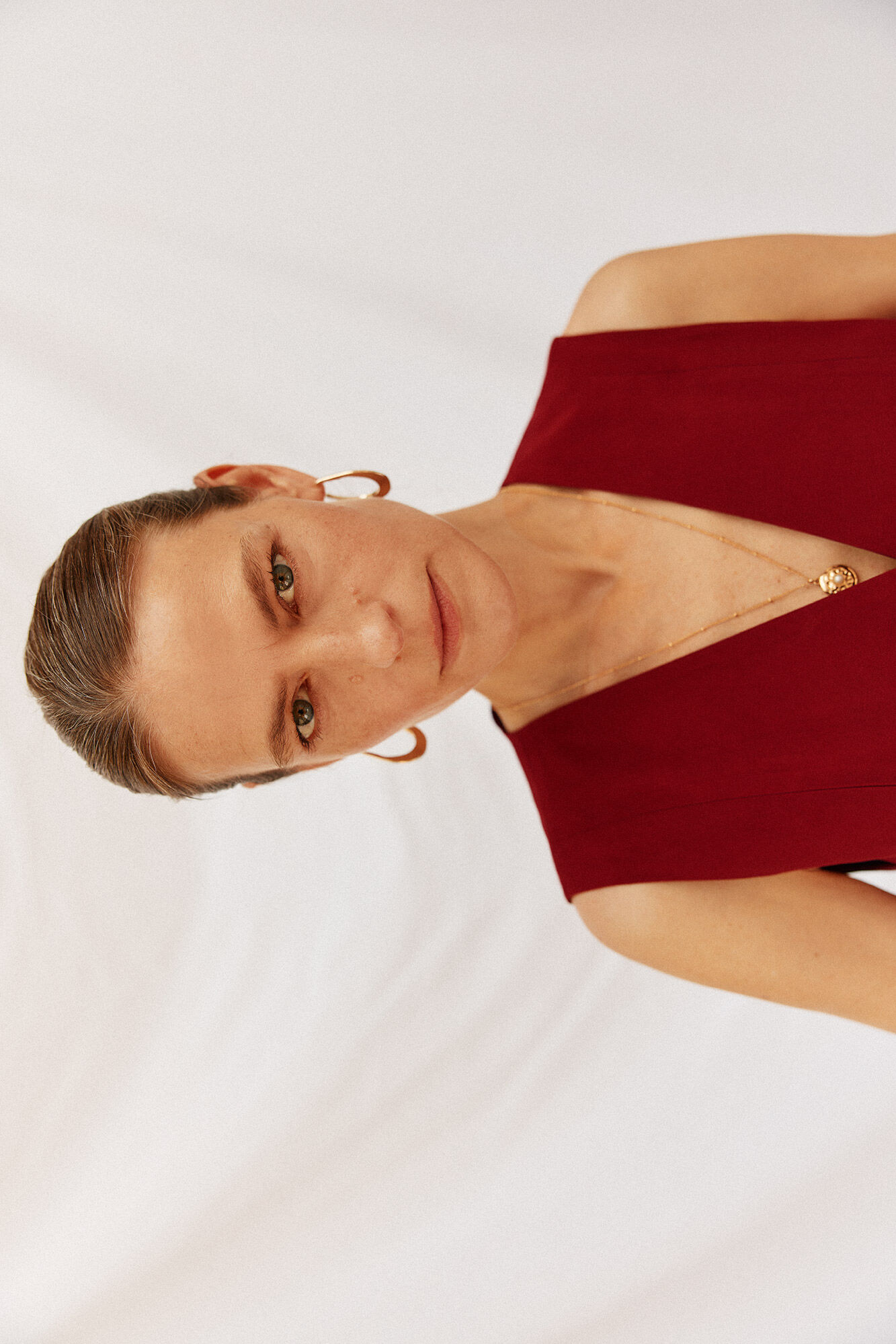 Cortefiel V V neckline Maroon