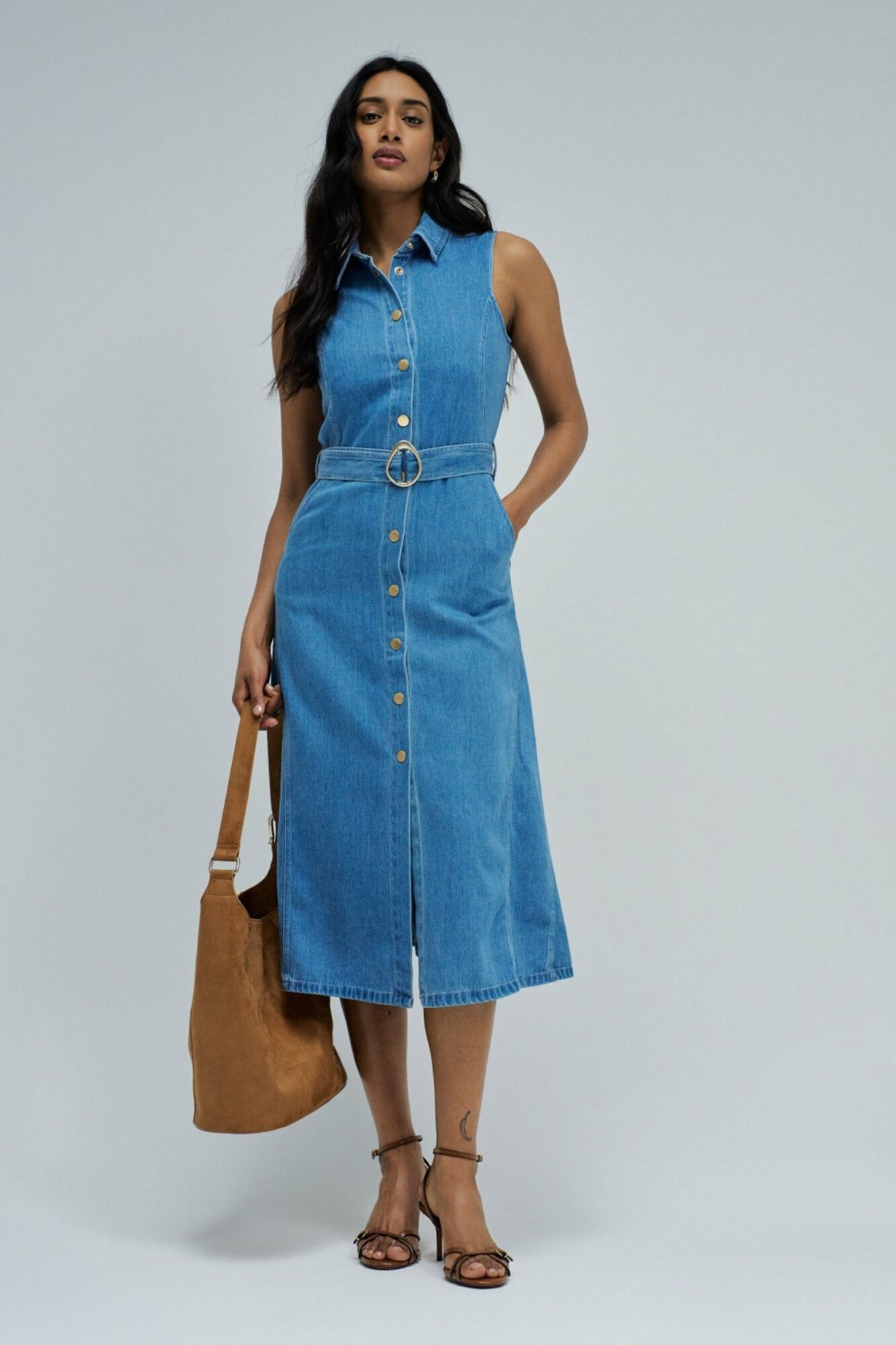 Salsa Jeans Light denim midi dress